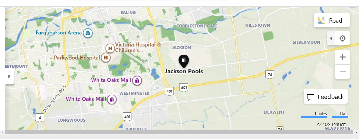 Map to Jackson pools
